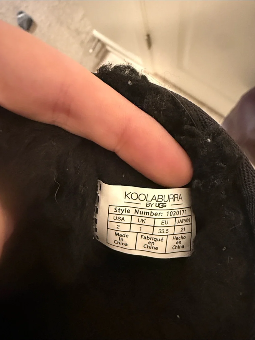 Koolaburra Kids Black Suede Bow-Trim Mid-Calf Boots